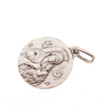 800 Silver Vintage Pope Paul VI Religious Charm Pendant