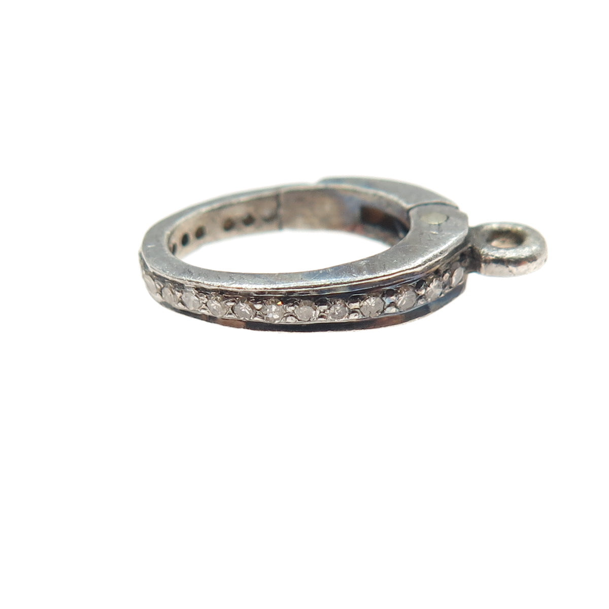 925 Sterling Silver Real Round-Cut Diamond Bracelet / Necklace Lobster Lock