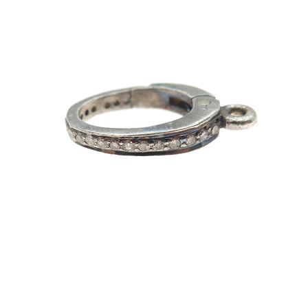 925 Sterling Silver Real Round-Cut Diamond Bracelet / Necklace Lobster Lock