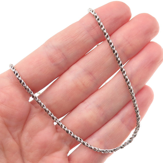 Effy 925 Sterling Silver Twisted Rope Chain Necklace 18"