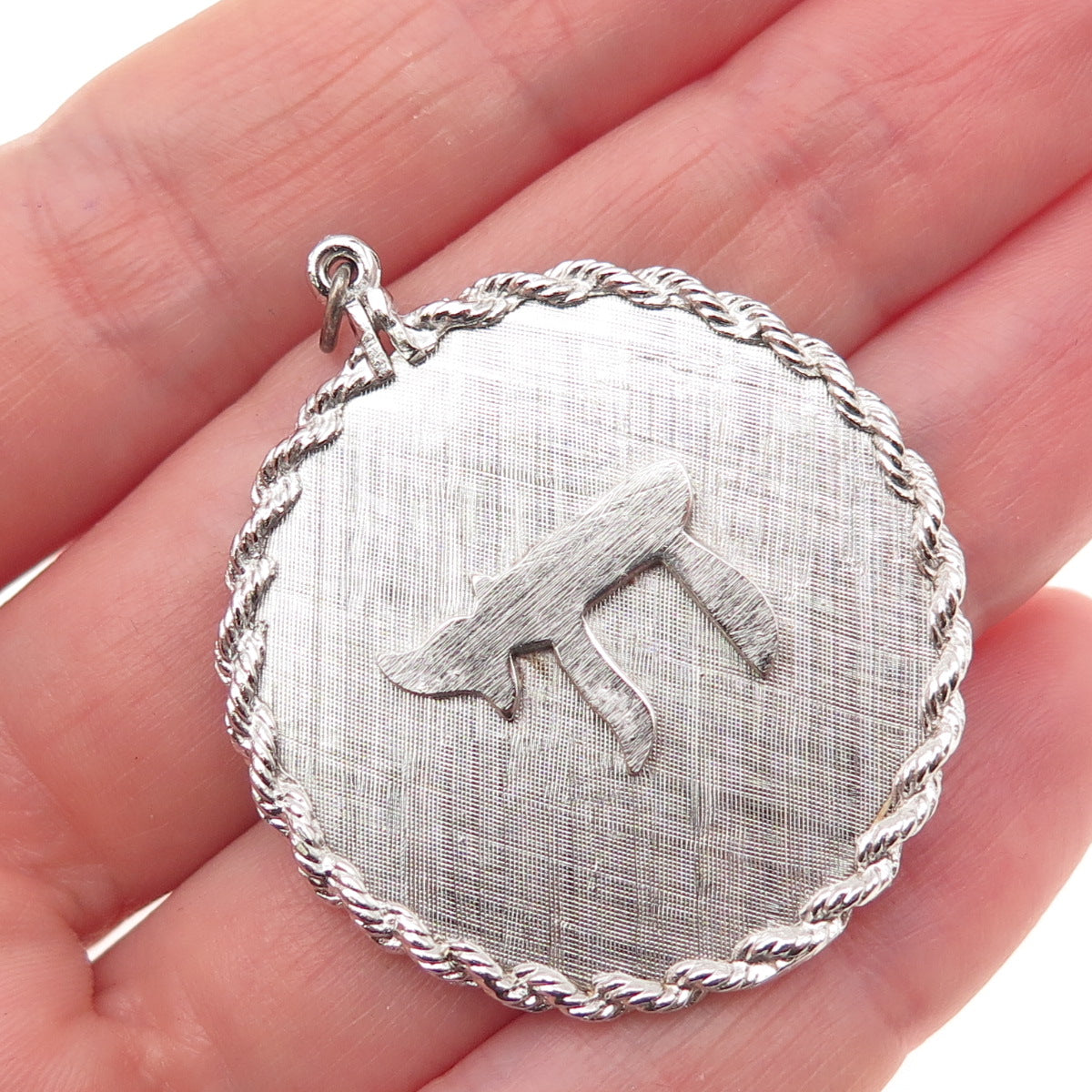 JAY POSON 925 Sterling Silver Vintage Chai Judaica Charm Pendant