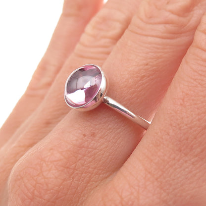 Pandora 925 Sterling Silver Rose Crystal Poetic Droplet Ring Size 7