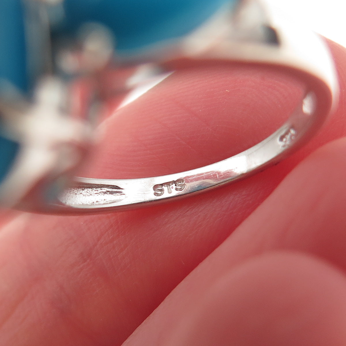Chuck Clemency 925 Sterling Silver Real Sleeping Beauty Turquoise Ring Size 8