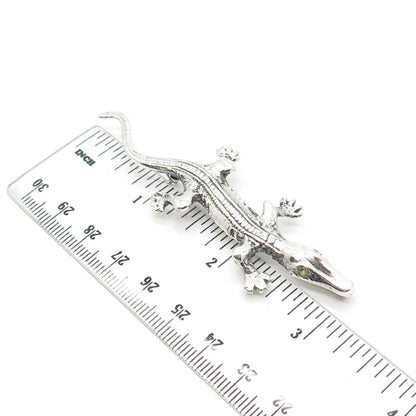 925 Sterling Silver Vintage Lizard Pin Brooch