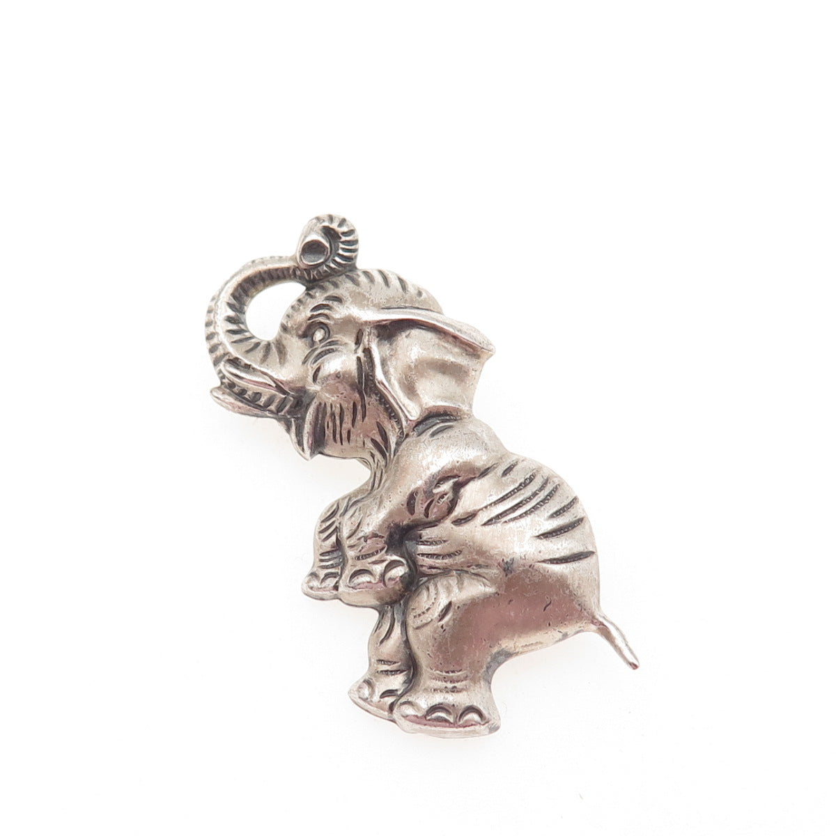 BEAU 925 Sterling Silver Vintage Elephant Oxidized Pin Brooch