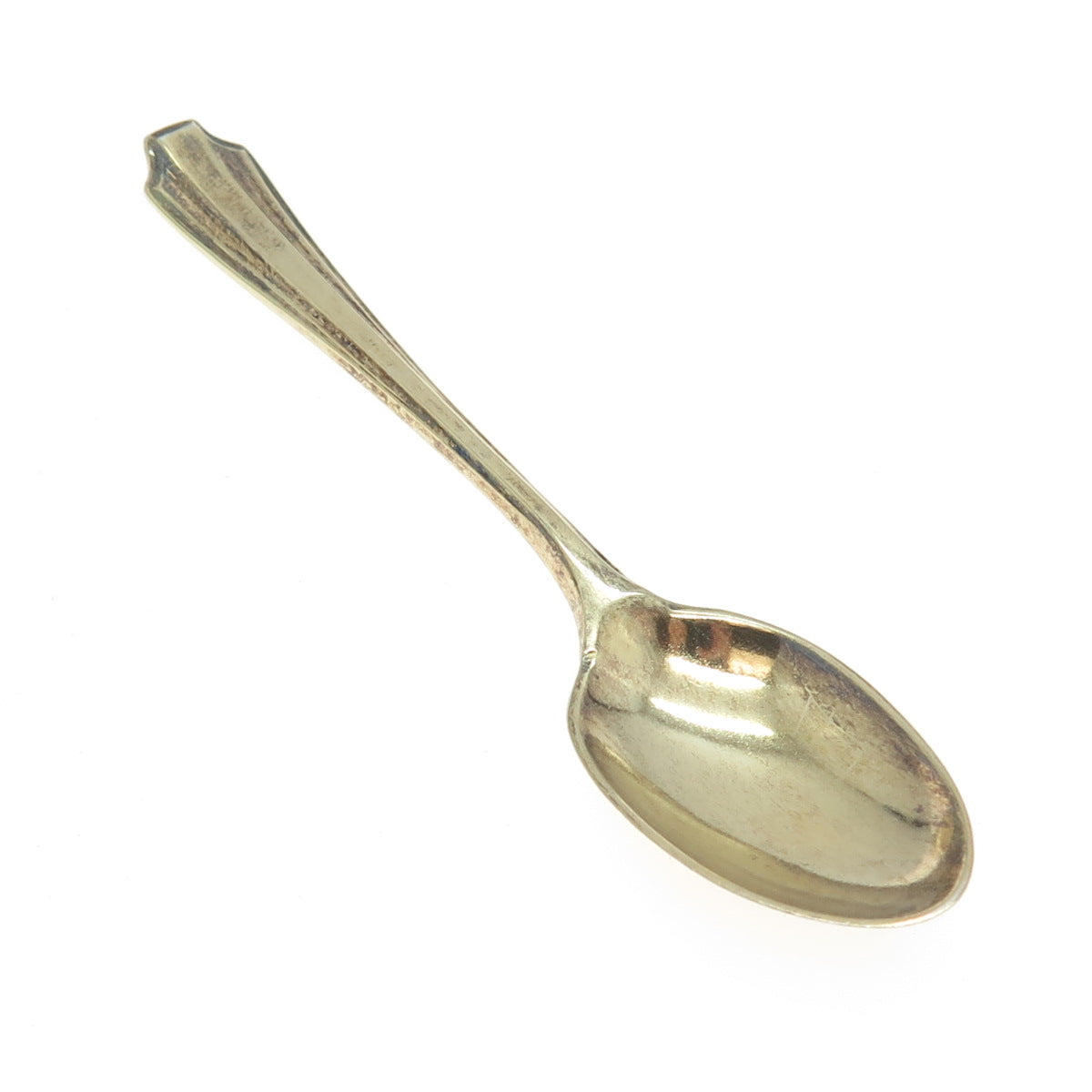 925 Sterling Silver Gold Plated Antique Art Deco 1936 London Coffee Spoon