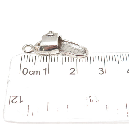 Sunwest 925 Sterling Silver Vintage Sandal Oxidized 3D Charm Pendant