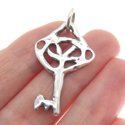 M.W. RASMUSSEN 925 Sterling Silver Vintage Denmark Key to Heaven Charm Pendant
