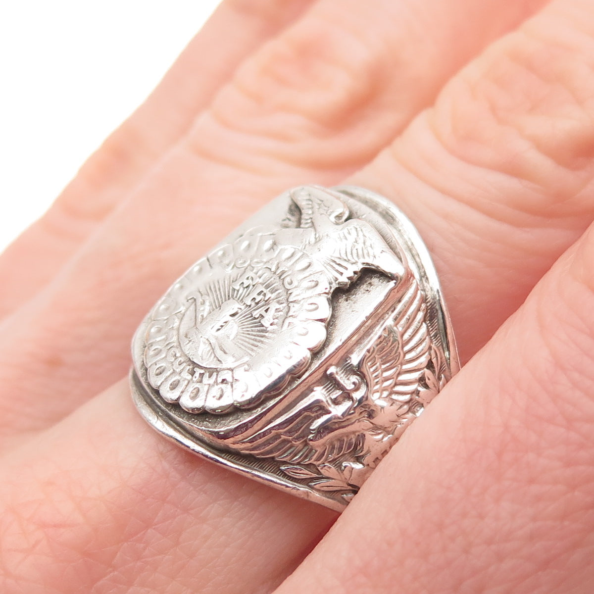 Balfour 925 Sterling Silver Vintage FAA Vocational Agriculture Ring Size 11
