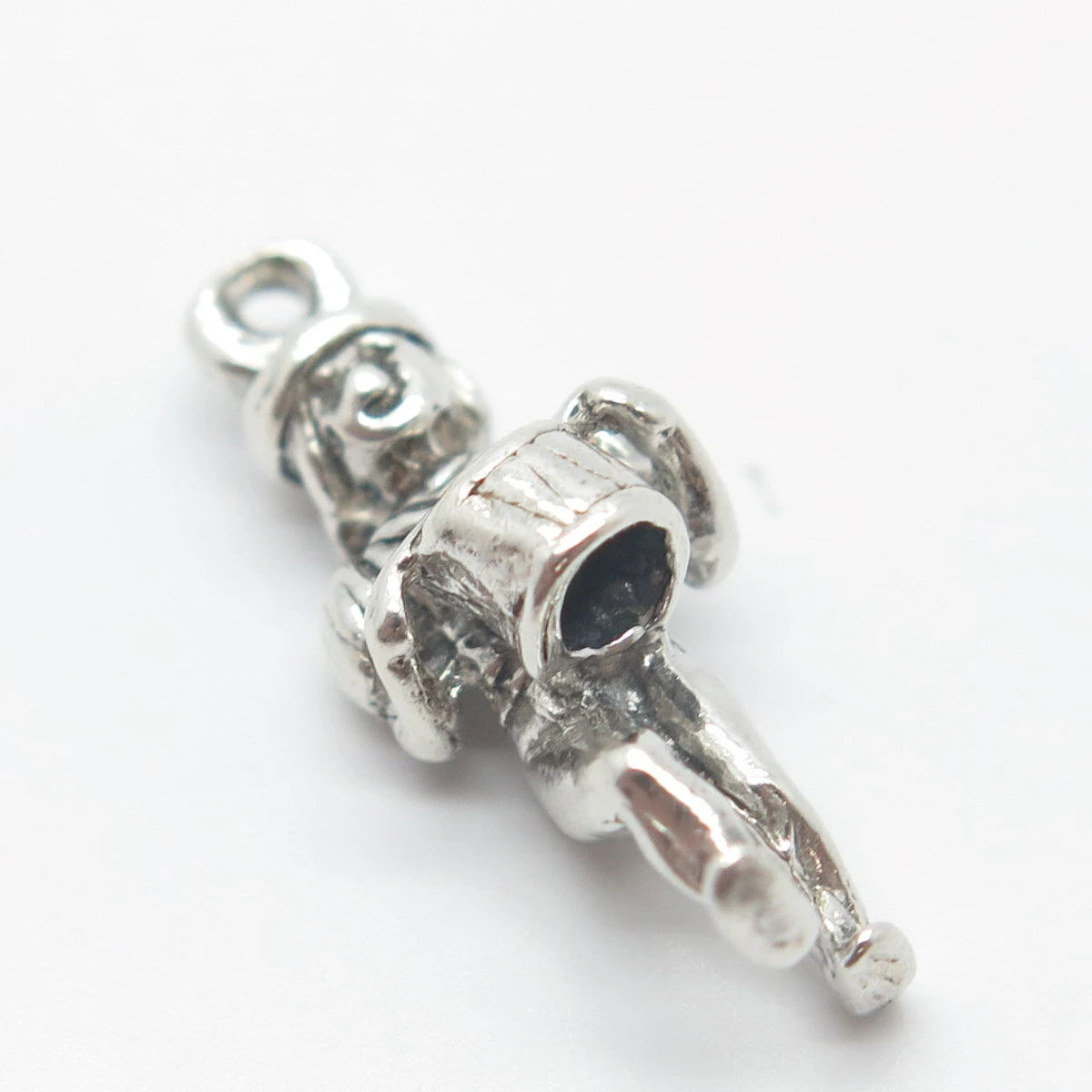 925 Sterling Silver Vintage Sun West Musician Drummer Charm Pendant