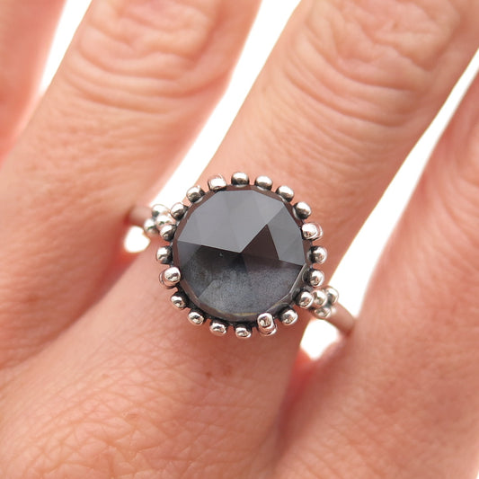 Pandora 925 Sterling Silver Crystal Midnight Star Ring Size 8.5