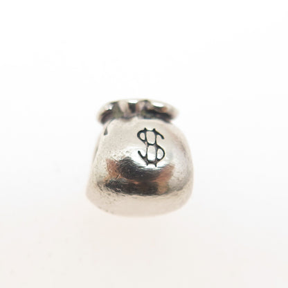 PANDORA 925 Sterling Silver Money Bag Bead Charm