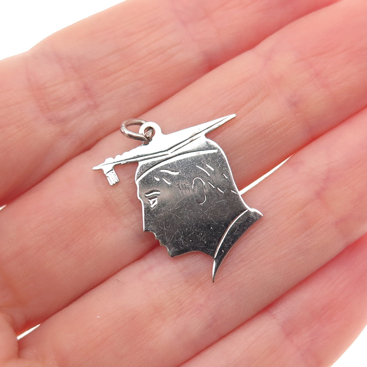 Griffith & Sons 925 Sterling Silver Vintage Graduation Mini Charm Pendant