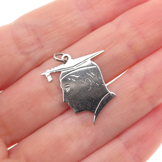 Griffith & Sons 925 Sterling Silver Vintage Graduation Mini Charm Pendant