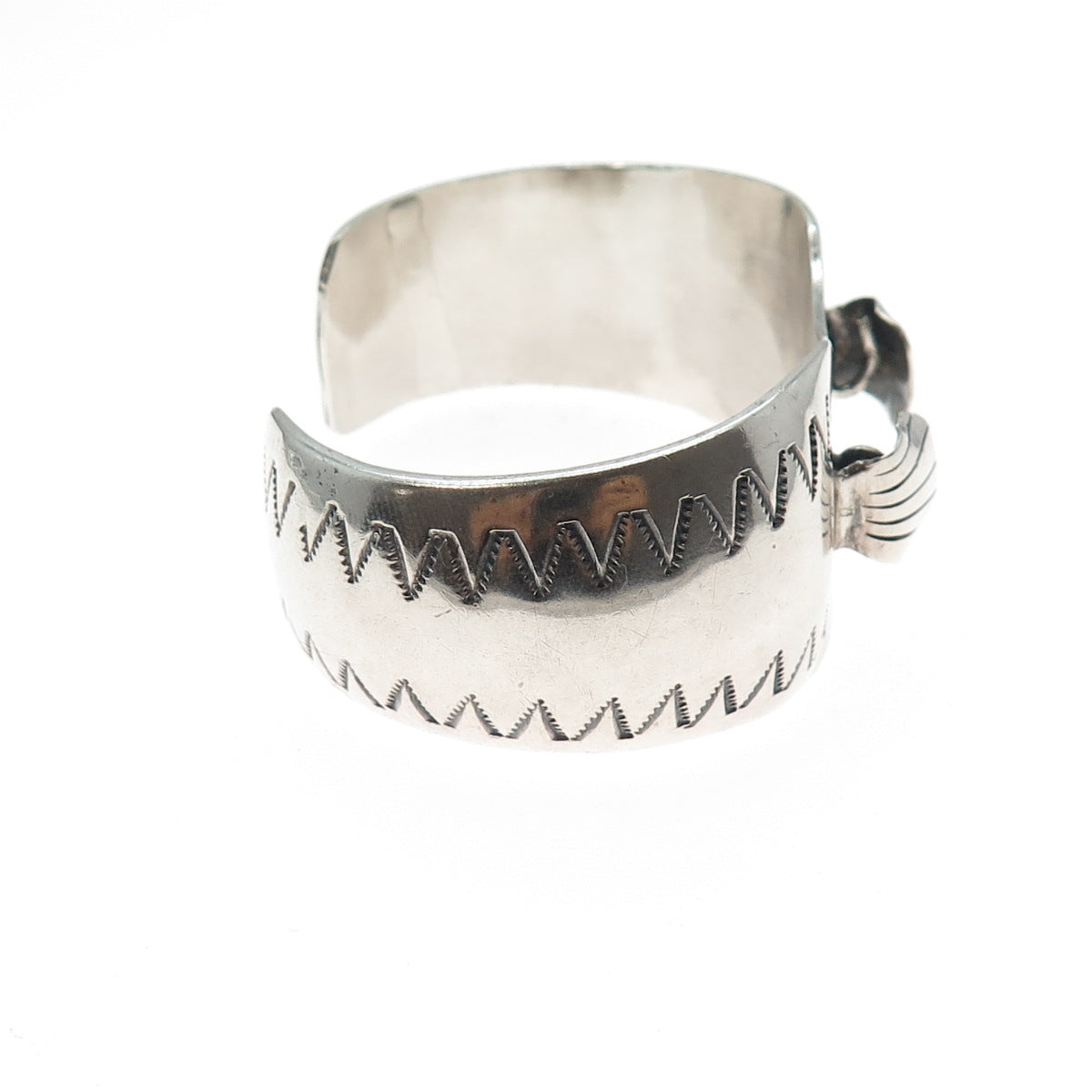 Old Pawn 925 Sterling Silver Antique Adjustable Tribal Watch Band Bracelet 6.5"