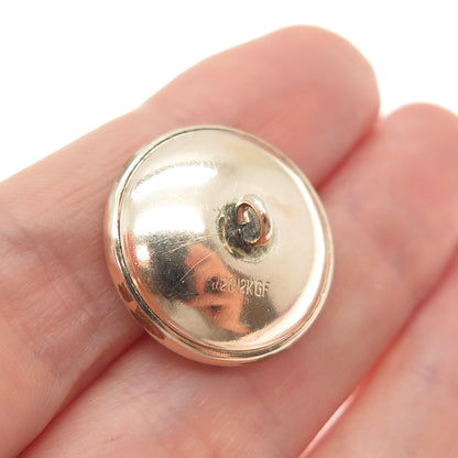 1/20 12K Yellow & Rose Gold Filled Antique Art Deco Enamel Fox Button