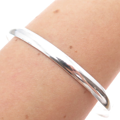 925 Sterling Silver Vintage Mexico Bangle Bracelet 9.25"