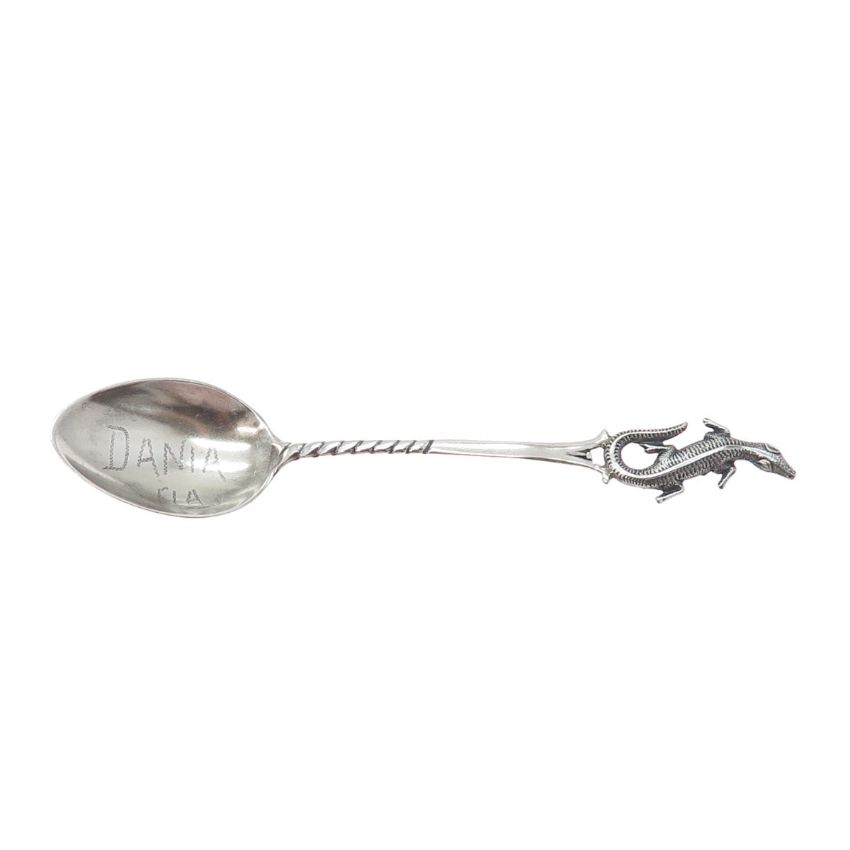 LOUIS DAVID ANDERSON Sterling Silver Antique Art Deco Dania Lizard Coffee Spoon