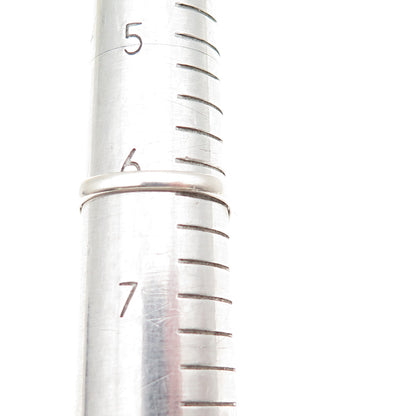 925 Sterling Silver Vintage Real Round-Cut Blue Topaz Modernist Ring Size 6.25