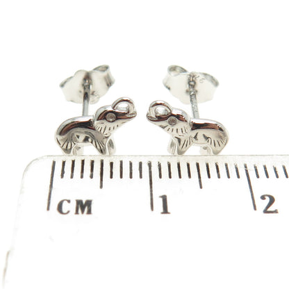 925 Sterling Silver Elephant Stud Earrings