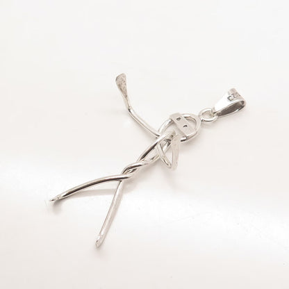 925 Sterling Silver Vintage Mexico Human Pendant