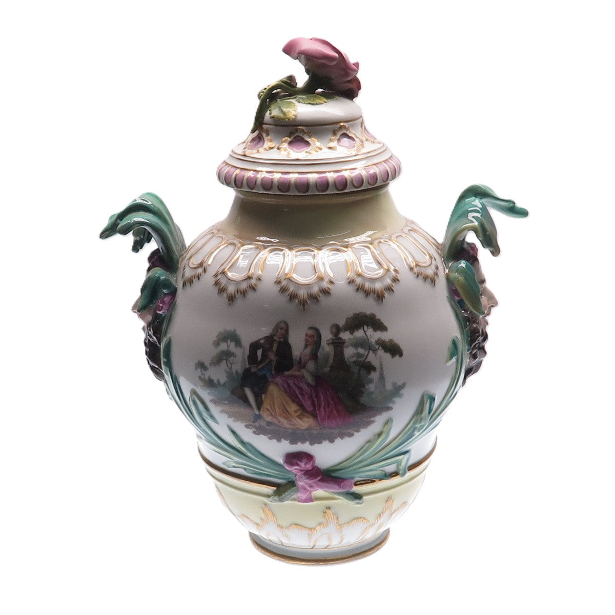 KPM Royal Porcelain Factory Berlin Antique Late XIX Hand-Painted Porcelain Urn