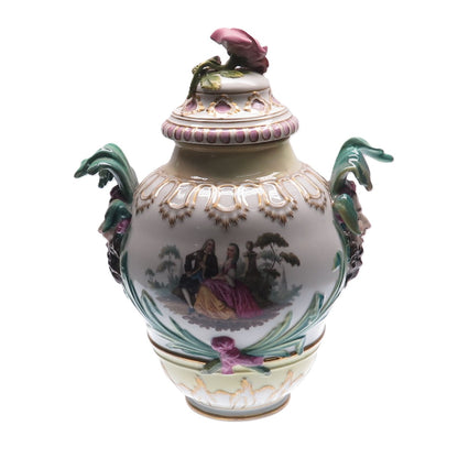 KPM Royal Porcelain Factory Berlin Antique Late XIX Hand-Painted Porcelain Urn