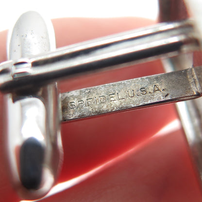 SPEIDEL 925 Sterling Silver Antique Art Deco Engraved Oval Cufflinks