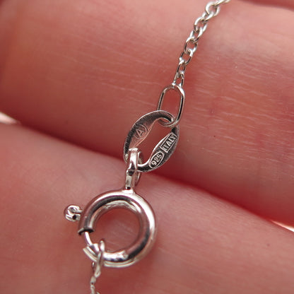 Pianegonda 925 Sterling Silver Italy Multi-Disc Cable Chain Necklace 18"