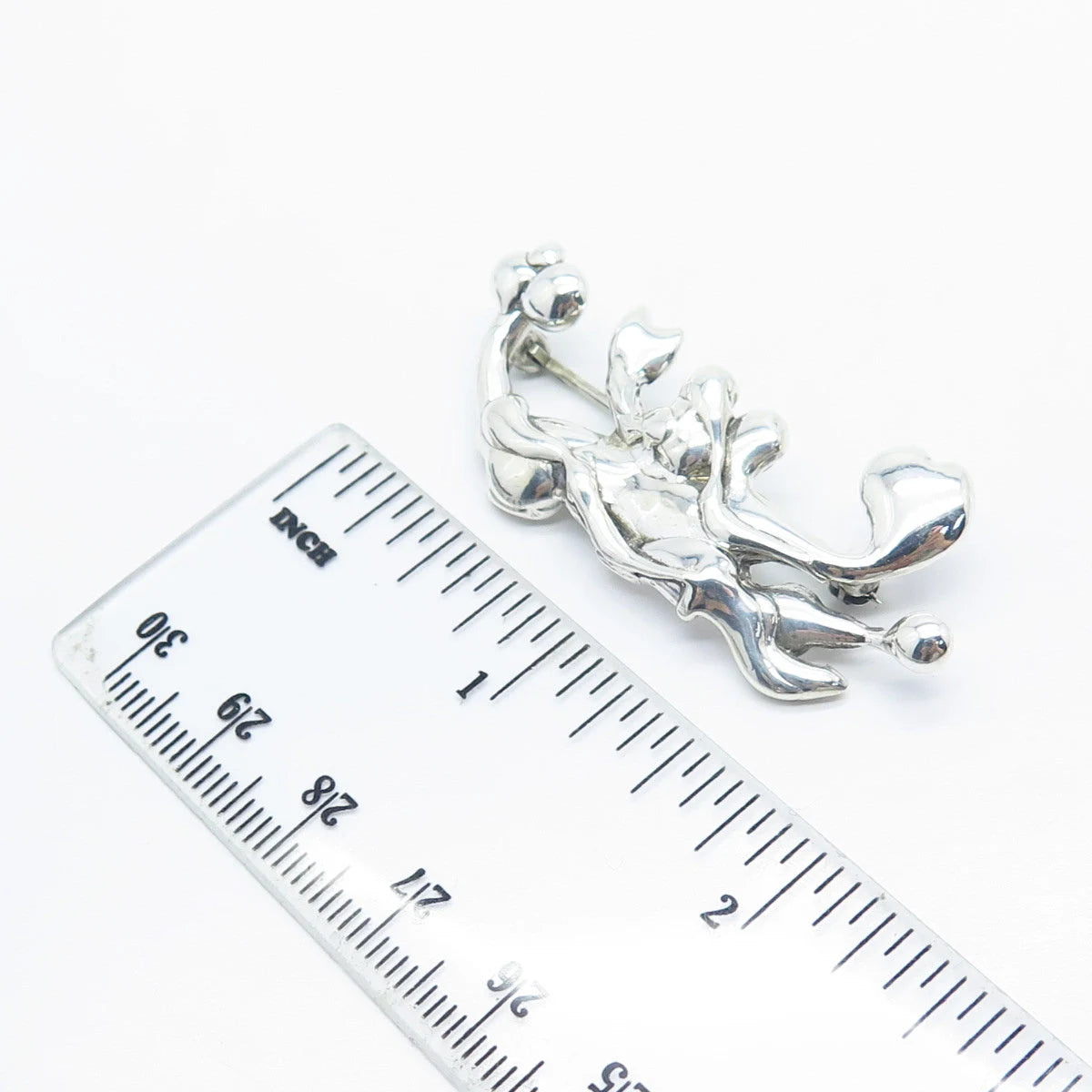 925 Sterling Silver Vintage Suzie Modernist Pin Brooch