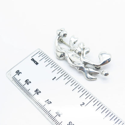 925 Sterling Silver Vintage Suzie Modernist Pin Brooch