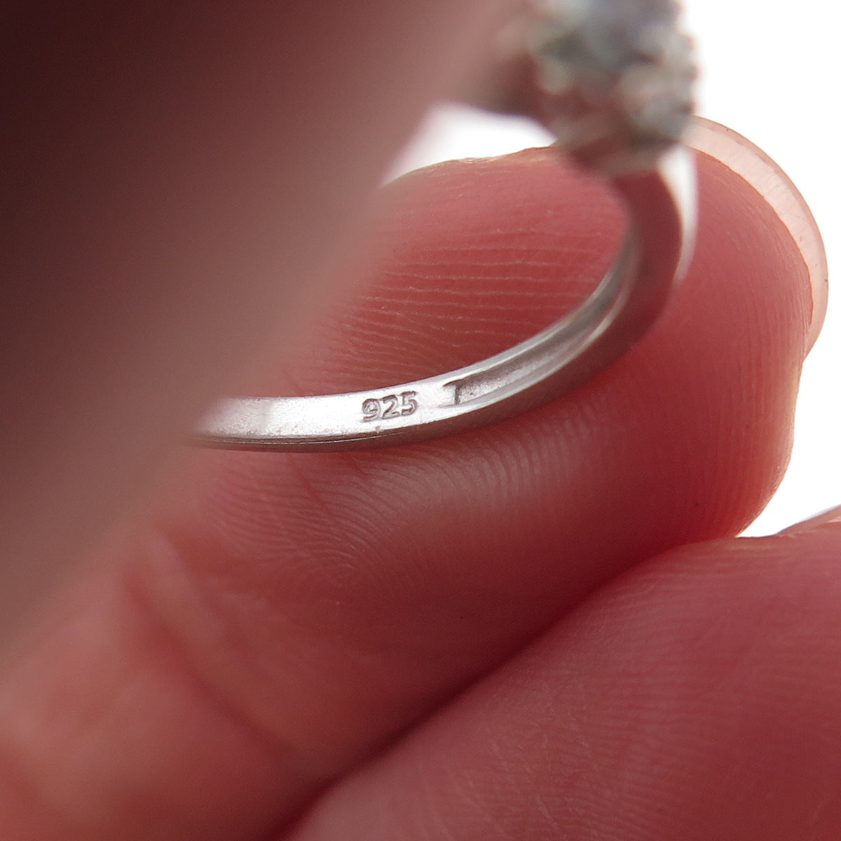 Chuck Clemency 925 Sterling Silver Real Diamond & Iolite Ring Size 8