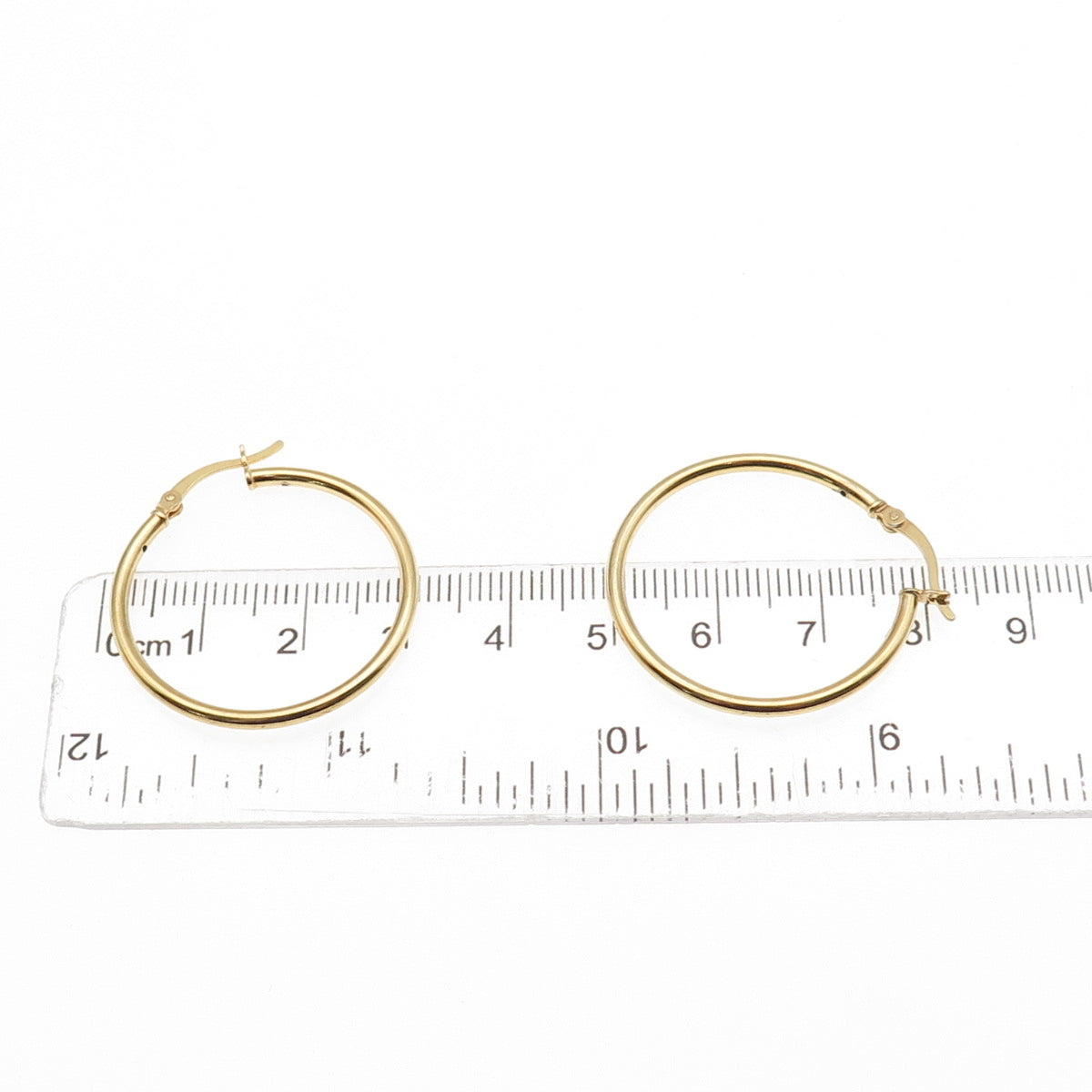 925 Sterling Silver Gold Plated Hoop Earrings
