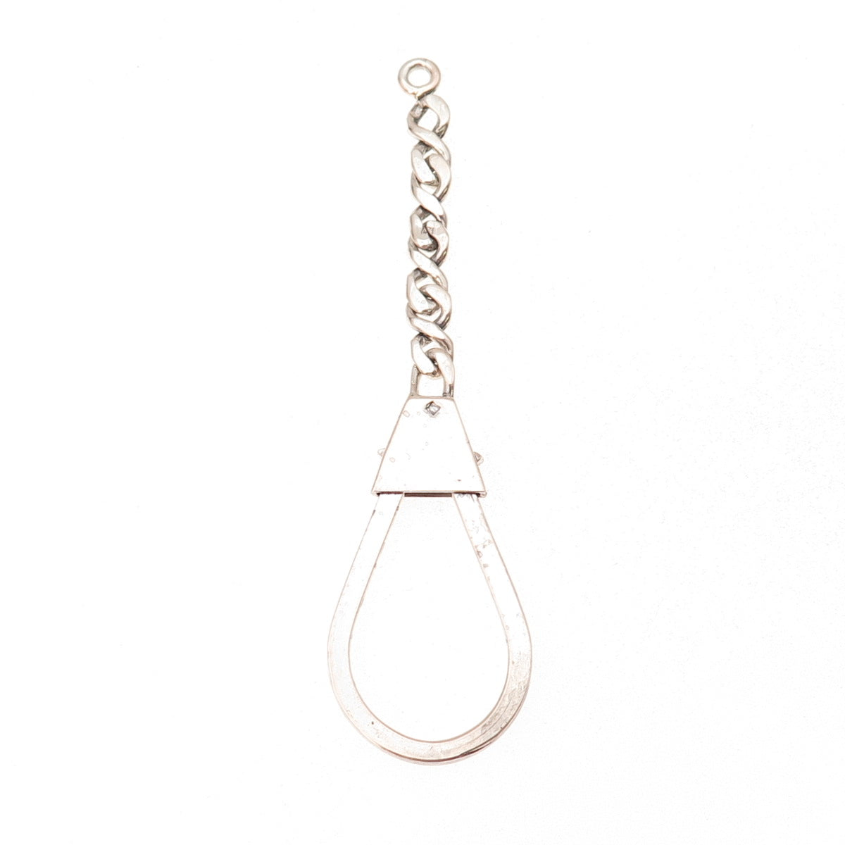 800 Silver Vintage Egypt Carabiner Key Chain Ring Holder