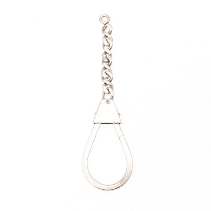 800 Silver Vintage Egypt Carabiner Key Chain Ring Holder