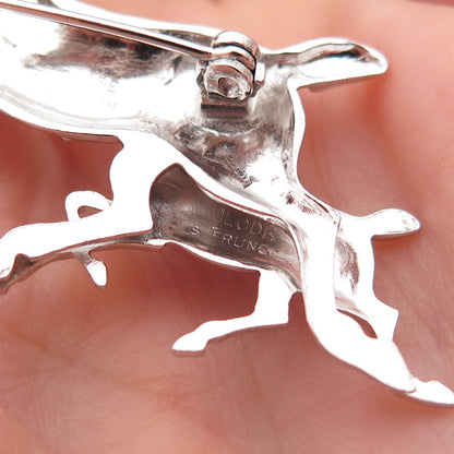 Slode 925 Sterling Silver Vintage Mare & Foal Horse Pin Brooch