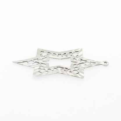 925 Sterling Silver Vintage Star of David Charm Pendant