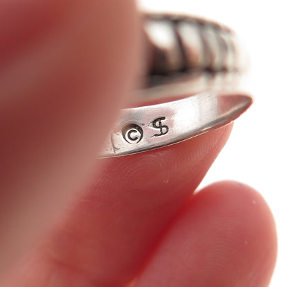 Shube 925 Sterling Silver Vintage Oxidized Ring Size 5.25