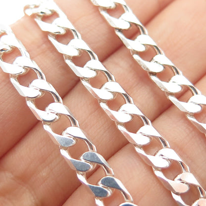 925 Sterling Silver Vintage Curb Chain Necklace 24"