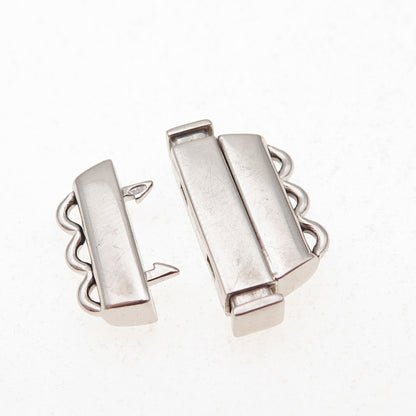 925 Sterling Silver Vintage Bracelet / Necklace Jewelry Push Lock Clasp