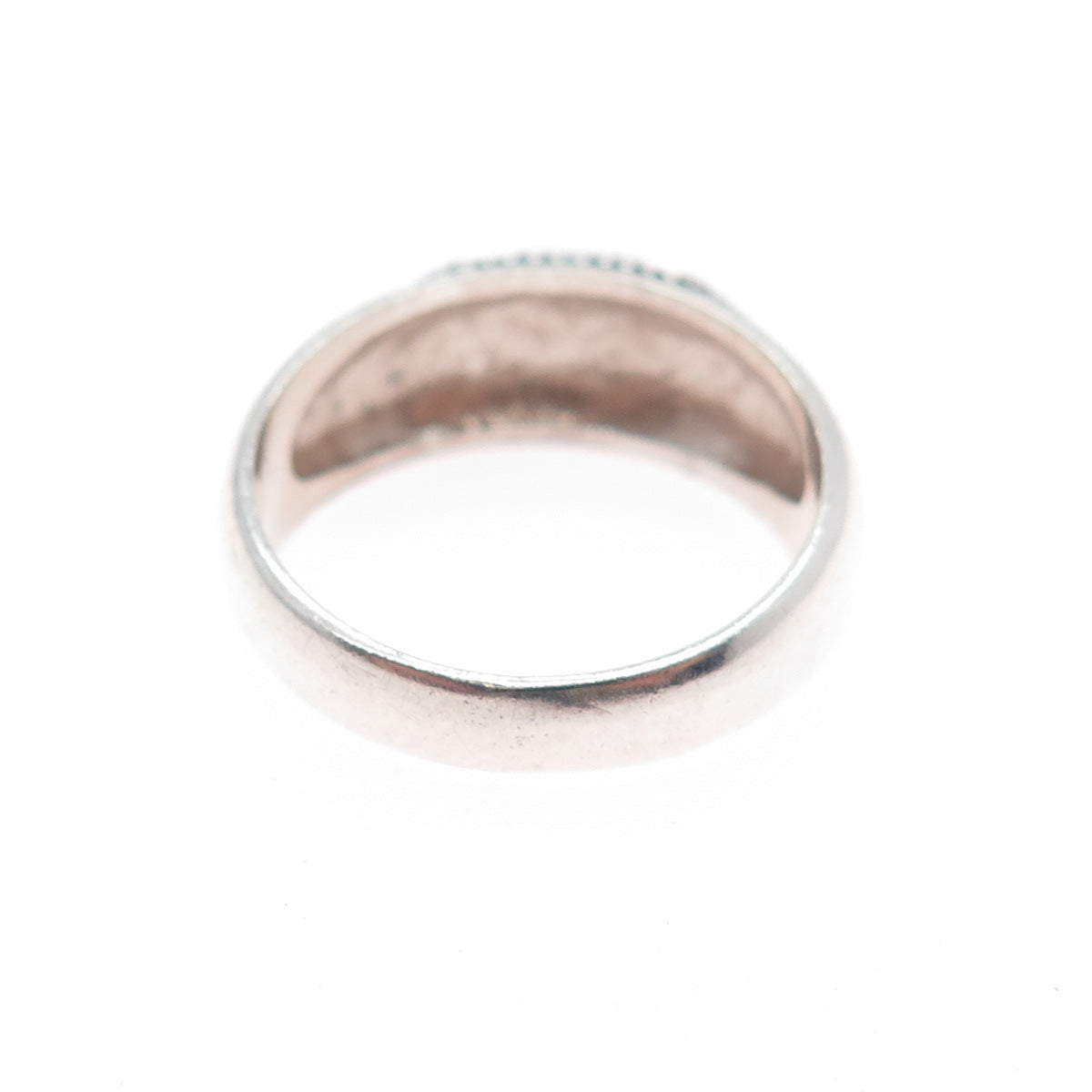 PHYLLIS WOODS 925 Sterling Silver Vintage Real Lapis Modernist Ring Size 8.25