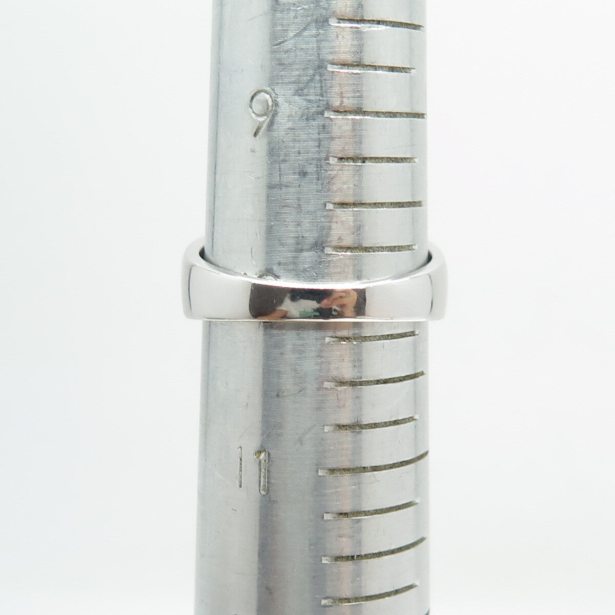 925 Sterling Silver 2-Tone Round-Cut C Z Modernist Ring Size 10.25