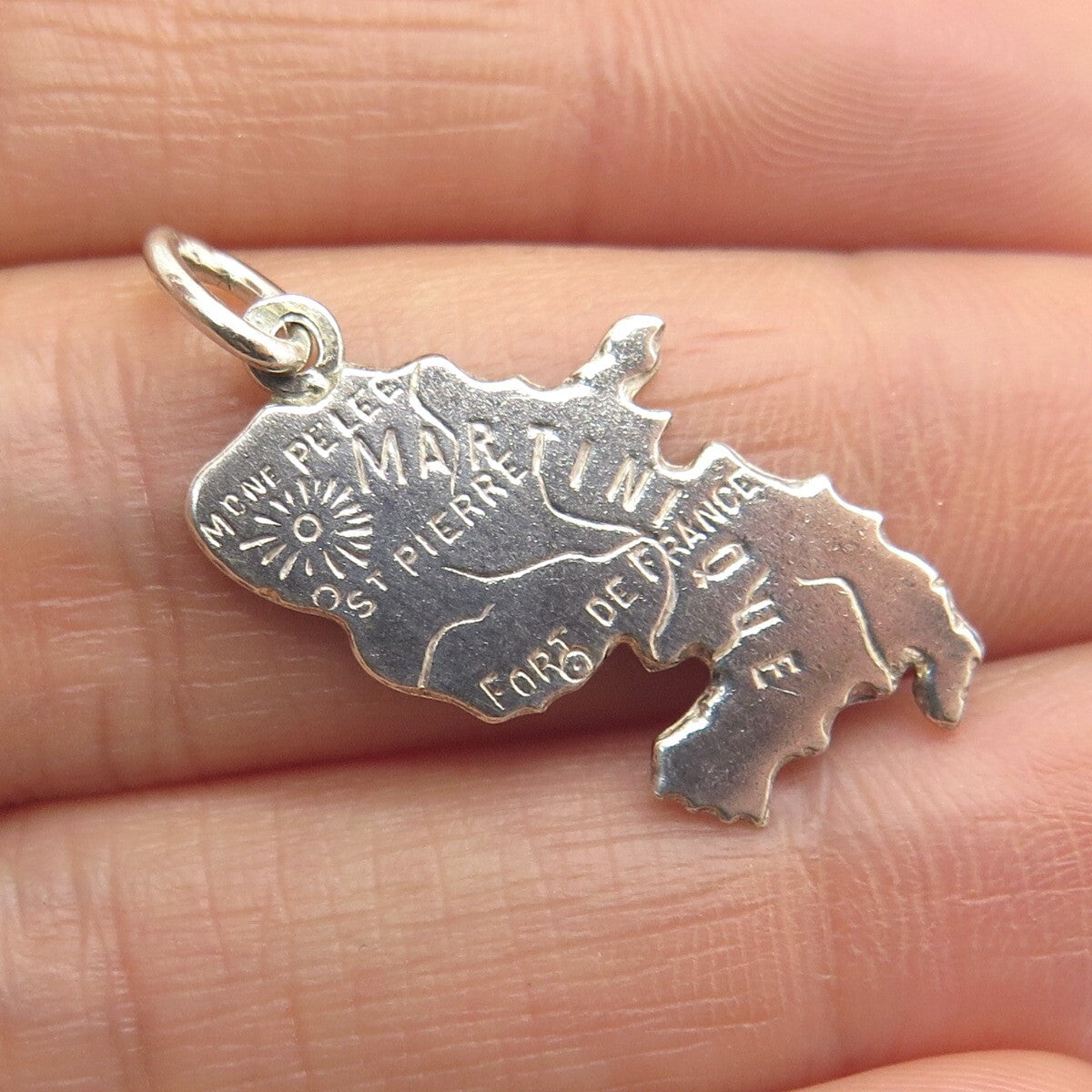 925 Sterling Silver Vintage Martinique French West Indies Charm Pendant