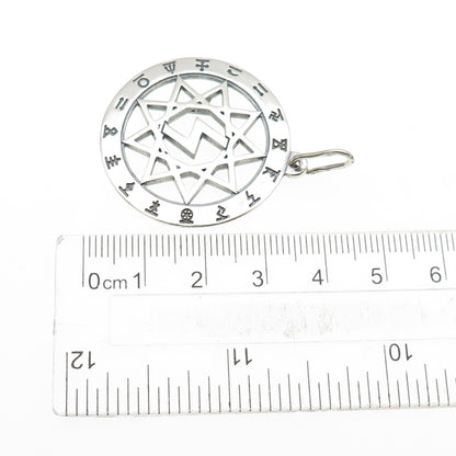 925 Sterling Vintage Ukraine Perunytsia in the Circle of Svarog Amulet Pendant