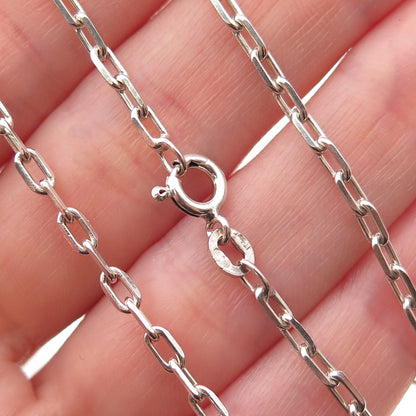 925 Sterling Silver Vintage Italy Cable Chain Necklace 20"