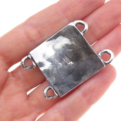 925 Sterling Silver Vintage Mexico Bracelet / Necklace Box Lock Clasp