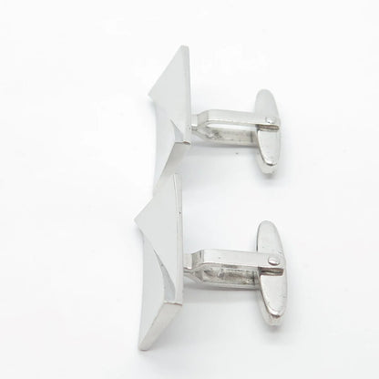 835 Silver Vintage Rectangle Cufflinks