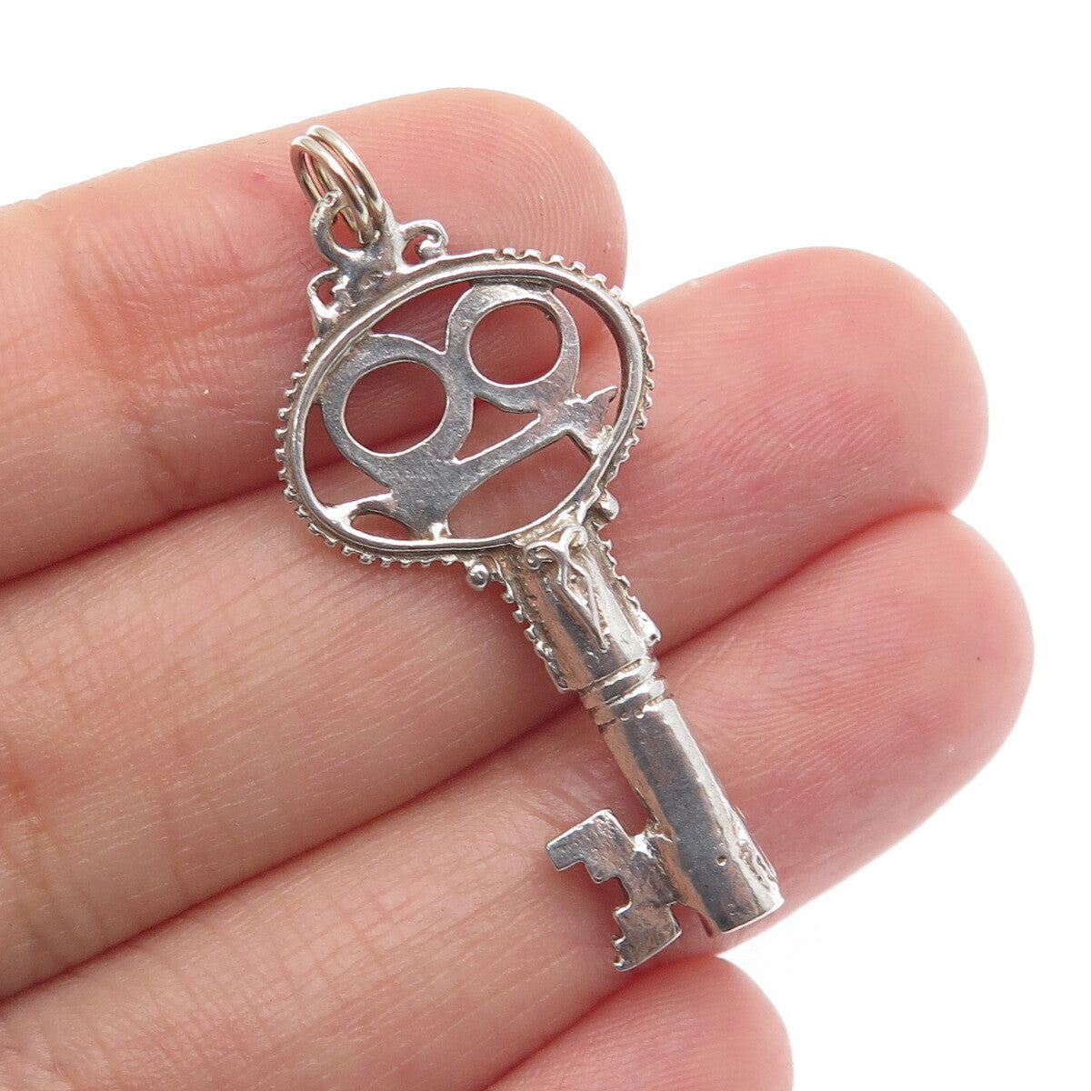 925 Sterling Silver Vintage Key to Heaven Charm Pendant