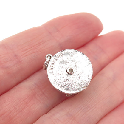 925 Sterling Silver Vintage Cable Car 3D Mini Charm Pendant