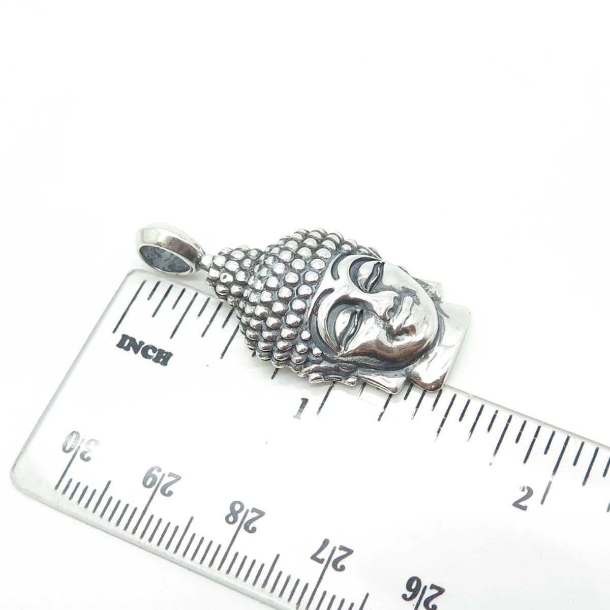 925 Sterling Silver Vintage Buddha Face Pendant